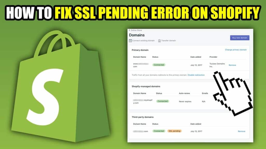 How To Fix Shopify SSL Pending